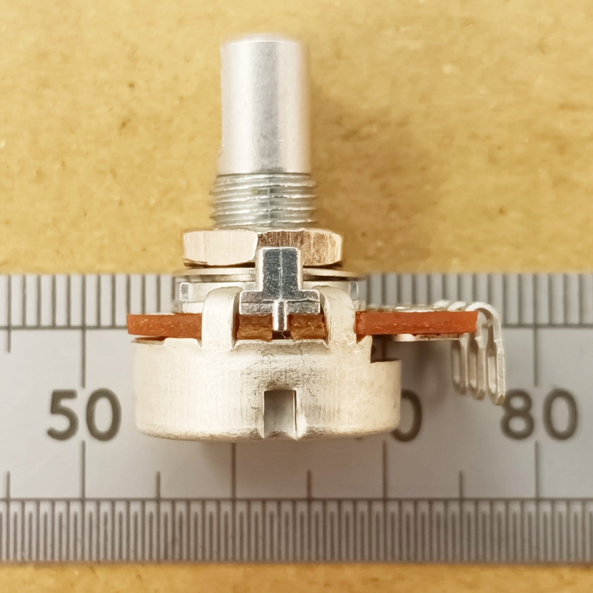 41 Detent Click Potentiometer 6.0mm D Shaft Solder Lug 16mm Linear DSL41