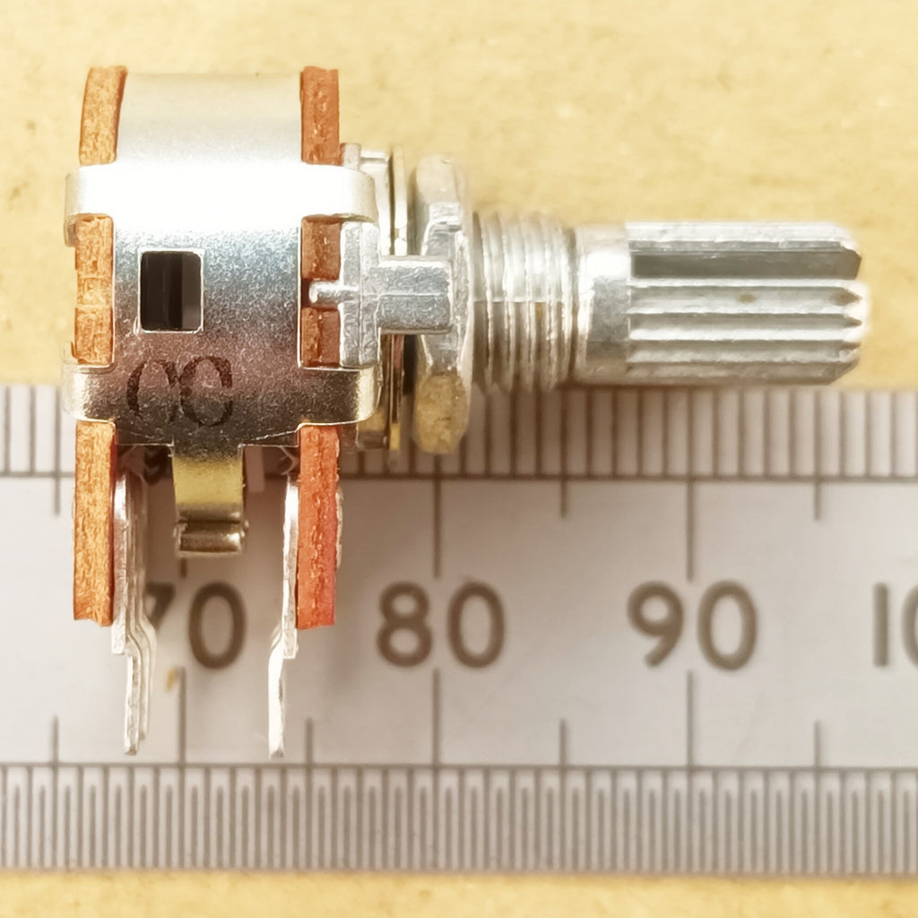 Centre Click Potentiometer Stereo Detent Linear Track Splined Shaft B DD