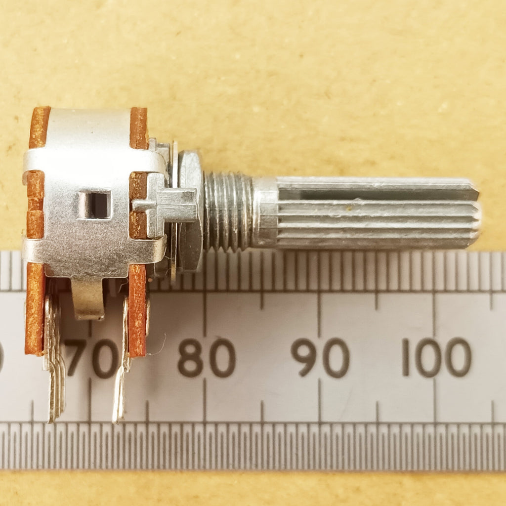 Centre Click Potentiometer Stereo Detent Linear Track Splined Shaft B DD