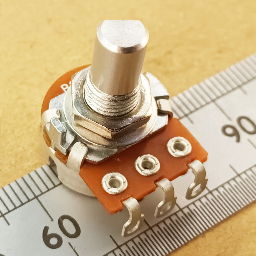 41 Detent Click Potentiometer 6.0mm D Shaft Solder Lug 16mm Linear DSL41