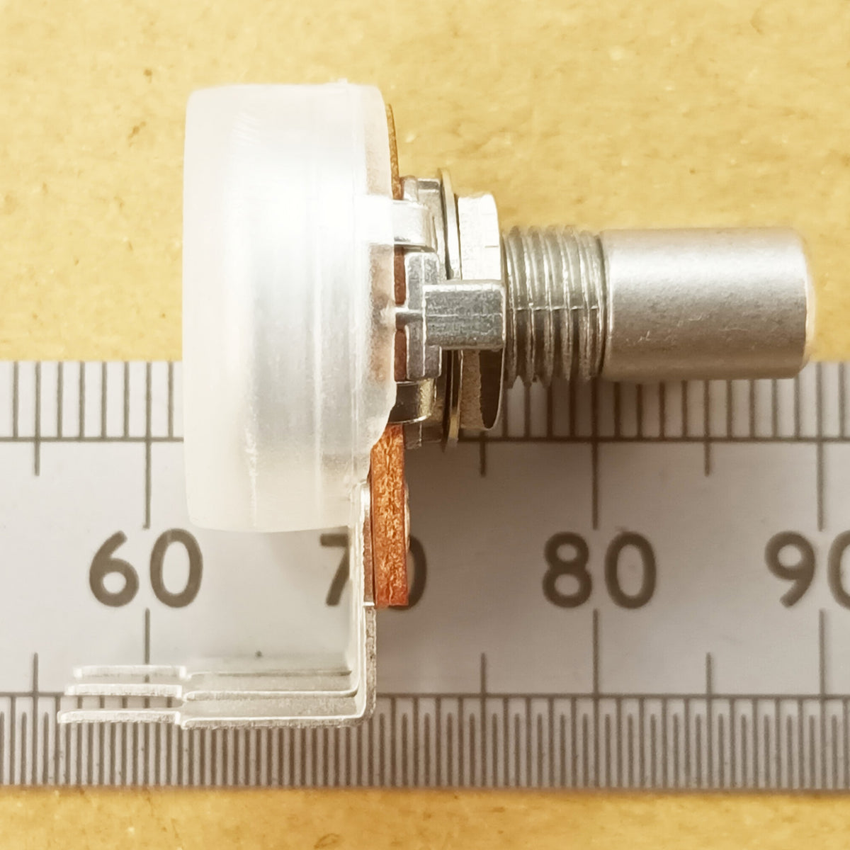 Linear Potentiometer Vertical PCB Mount 6.3mm 0.25 Inch Round Shaft B VR63