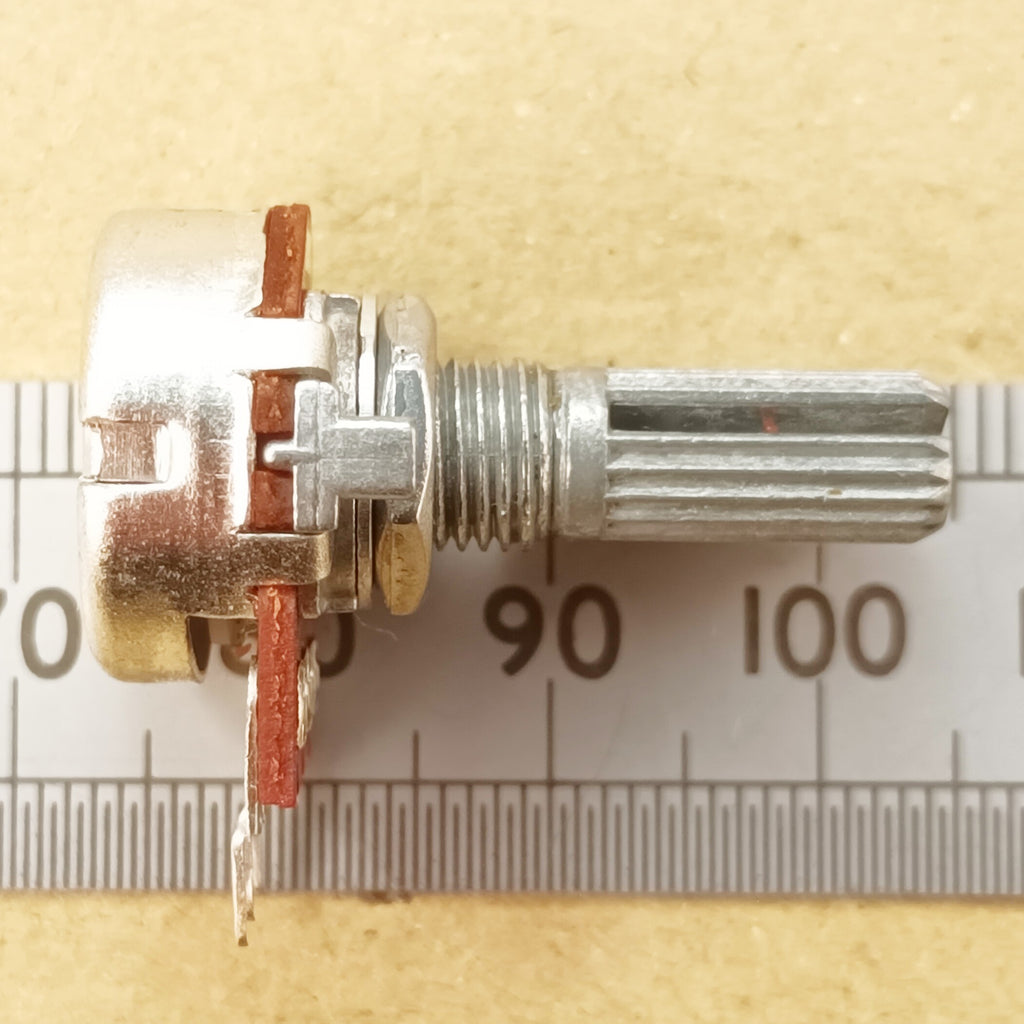 Centre Detent Click Pot, Splined Shaft Linear Potentiometer B