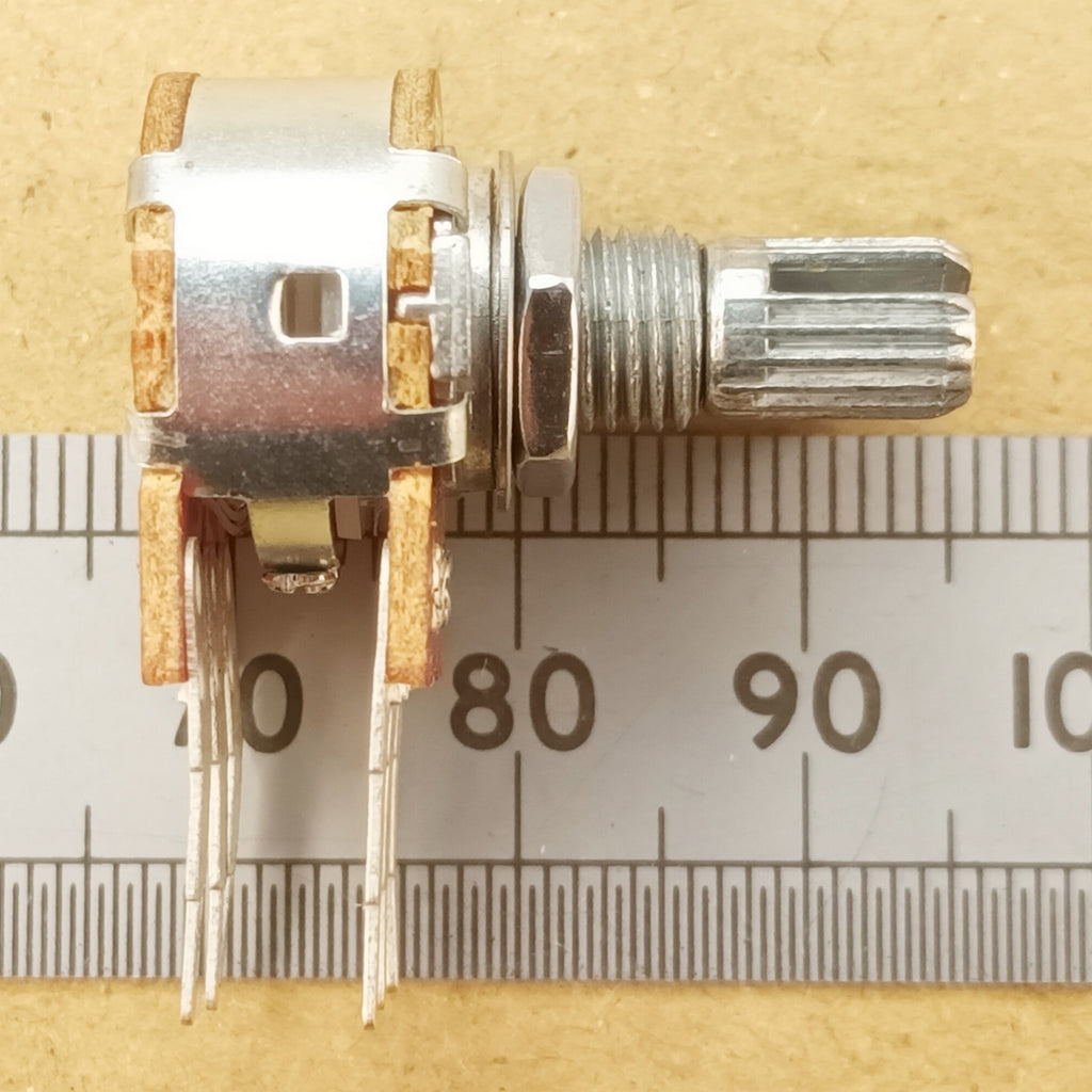 Long Pin Stereo Potentiometer 16mm Splined Shaft Dual Linear Pot B LPST