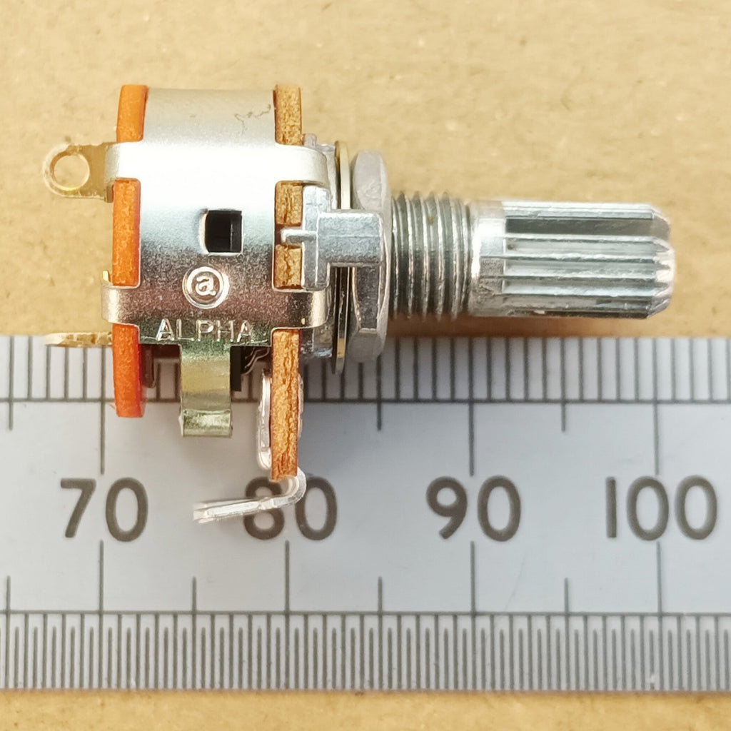 Switched Potentiometer Splined Shaft Solder Lugs Rear Switch B RSWL
