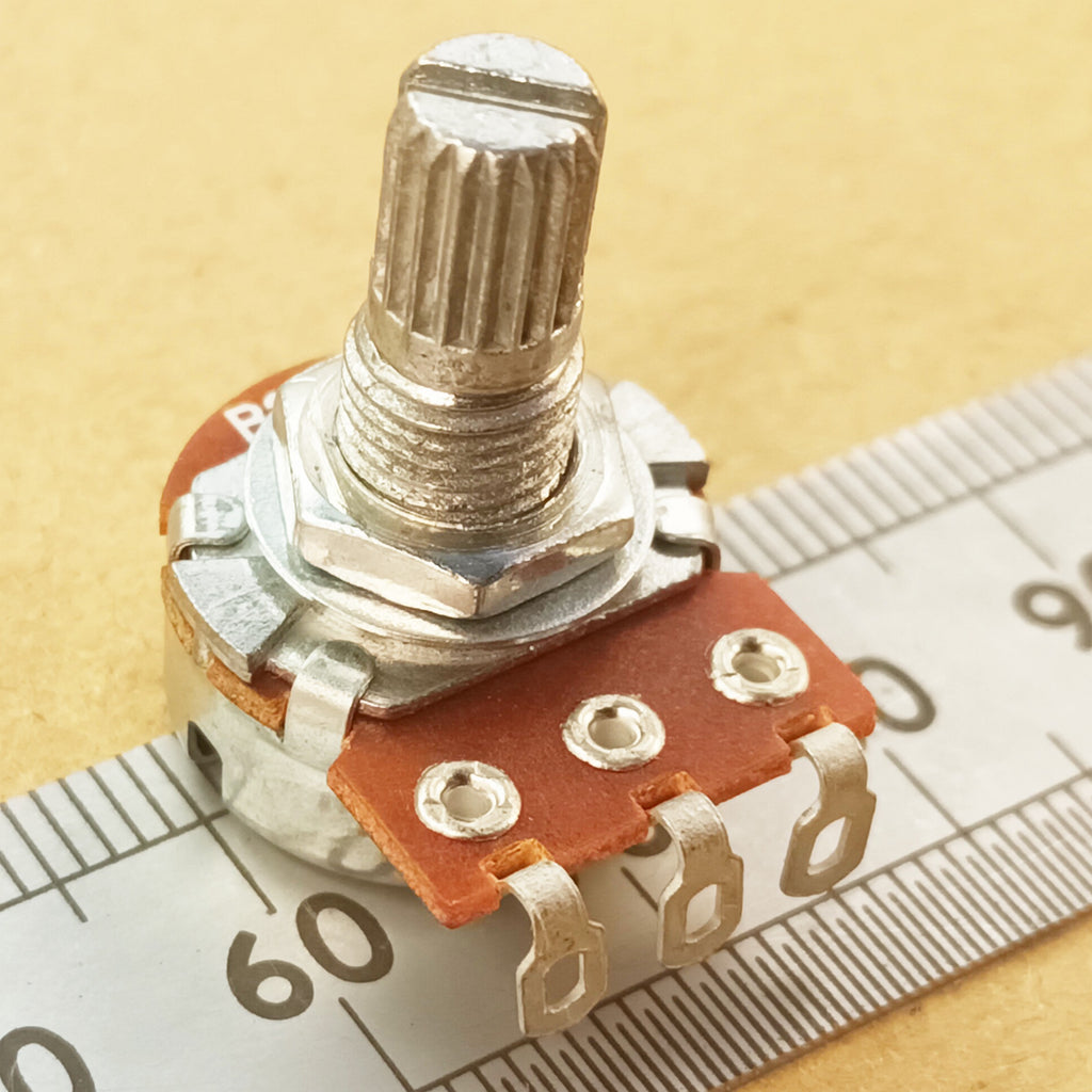 Reverse Logarithmic Potentiometer Solder Lug Splined Shaft C T18SL