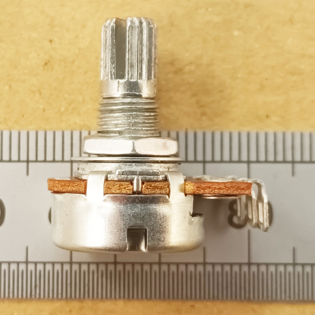 Reverse Logarithmic Potentiometer Solder Lug Splined Shaft C T18SL