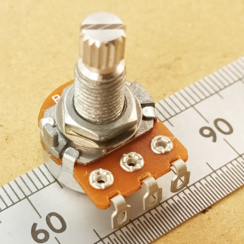 10mm Long Thread Splined Linear Potentiometer 16mm Guitar Pot Solder Lugs B T18GL