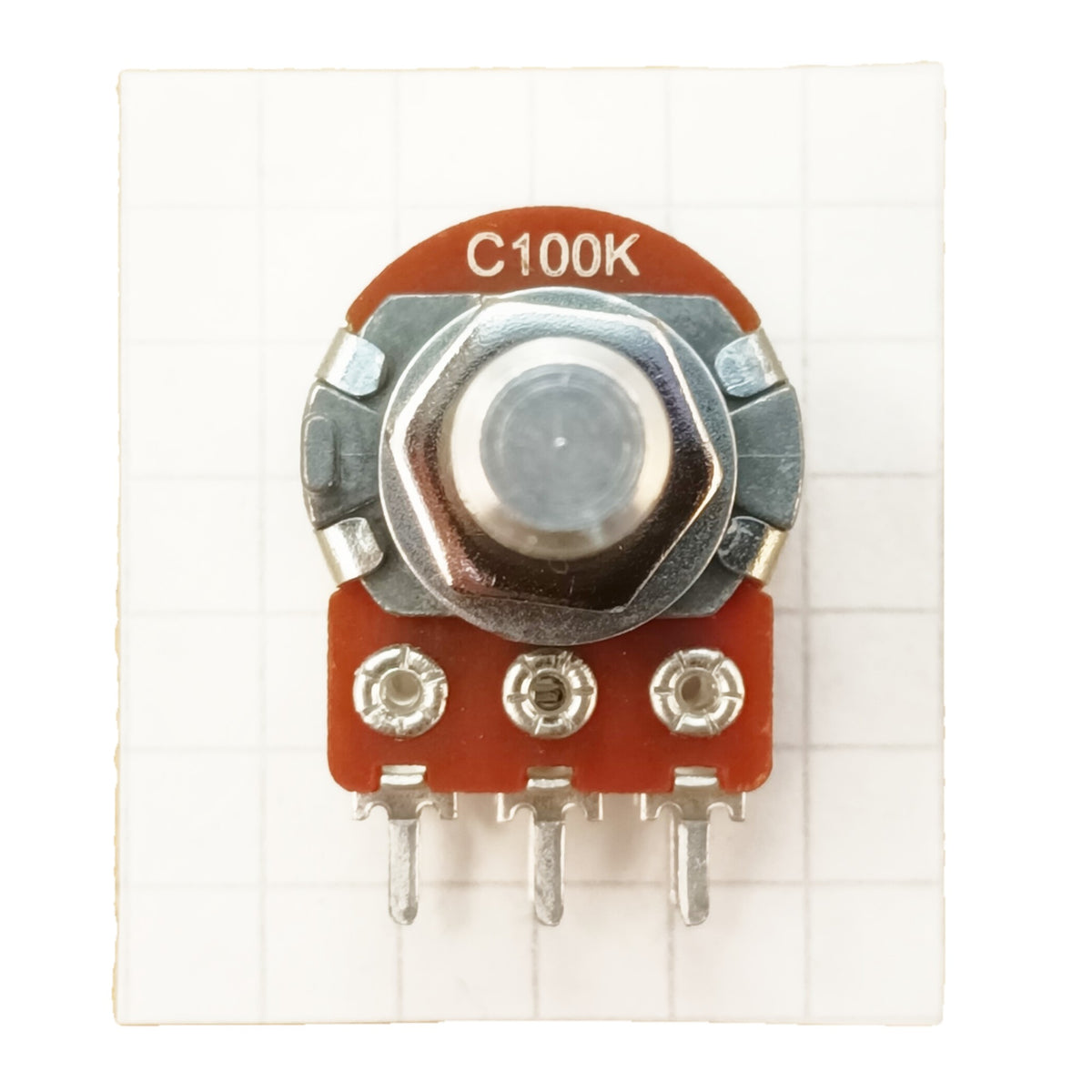 C100K Dual Anti-Log Potentiometer Stereo Long Thread 6.35mm Round Shaft Reverse Logarithmic C LTRS63ST