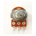 Stereo Potentiometer Reverse Logarithmic Taper Splined Shaft C ST