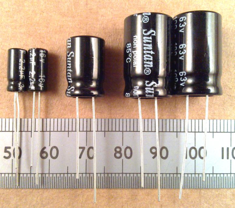 Bipolar Non Polar Electrolytic Capacitors Reversible NP Various Values