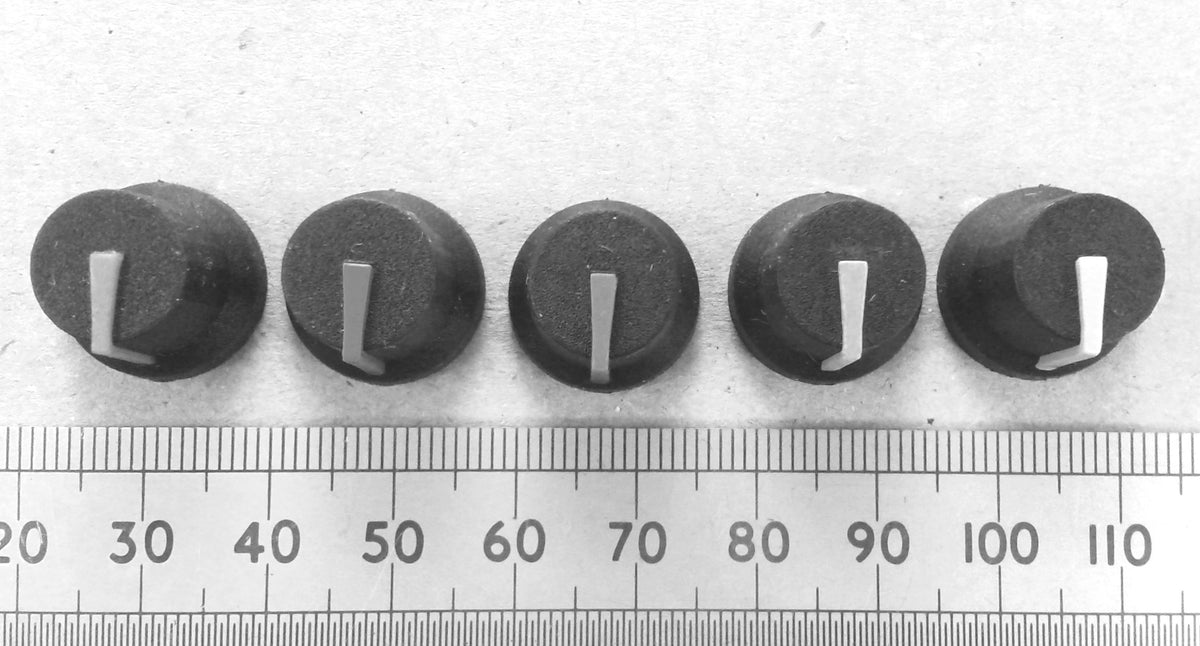 Control Knob for 6mm Splined Shaft Pots With Indicator Line K87MBR T18