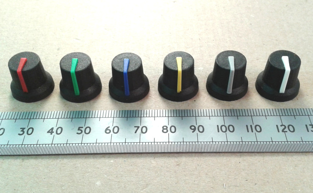 Control Knob for 6mm Splined Shaft Pots With Indicator Line K87MBR T18