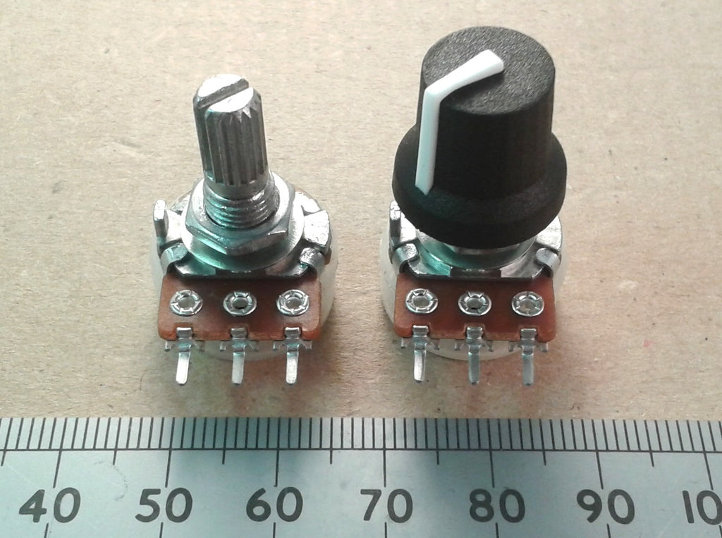 Control Knob for 6mm Splined Shaft Pots With Indicator Line K87MBR T18