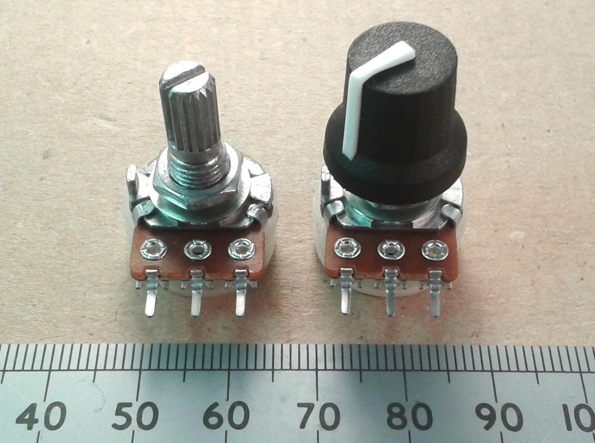 Control Knob for 6mm Splined Shaft Pots With Indicator Line K87MBR T18