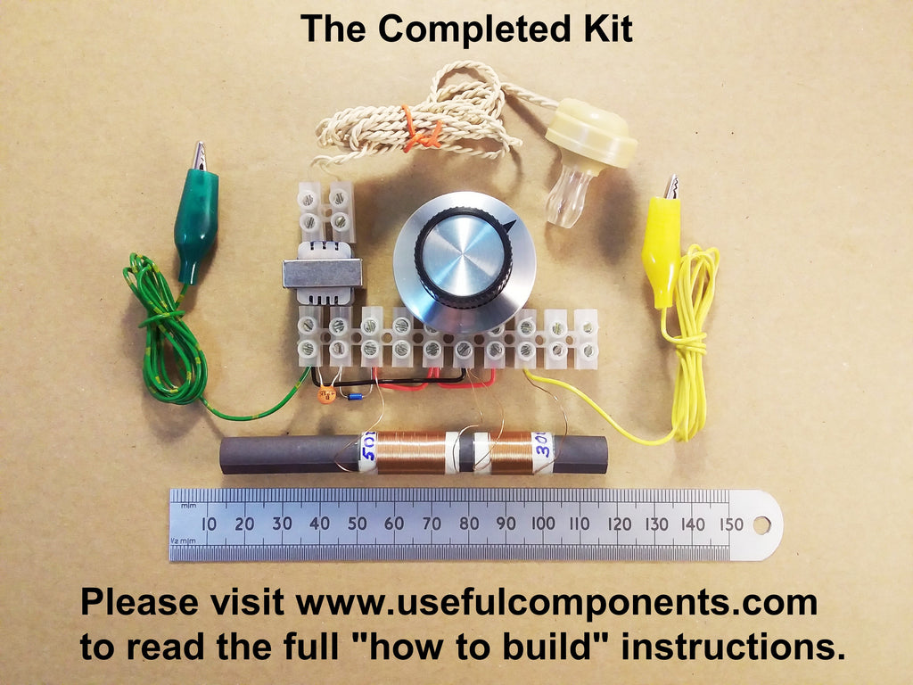 Crystal Set Radio Kit With Full Online Instructions And Transistor Option CBCSRK-1