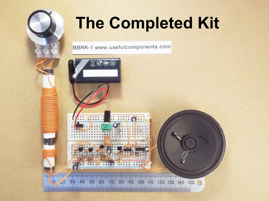 Six Transistor AM Radio Kit Using Solderless Breadboard With Full Online Instructions BBRK-1