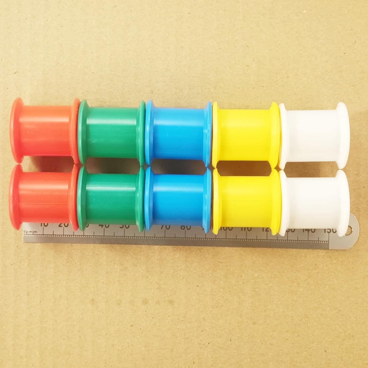 Cotton Reel Bobbins 10 Empty Plastic 25mm 1 Inch Diameter Radio Coil Formers