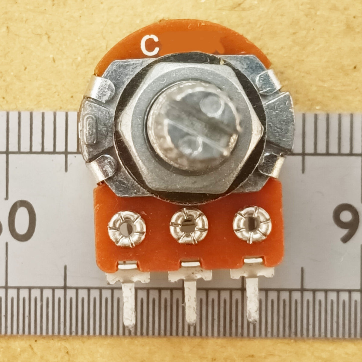 Reverse Logarithmic Taper Potentiometer Splined Shaft C BAS