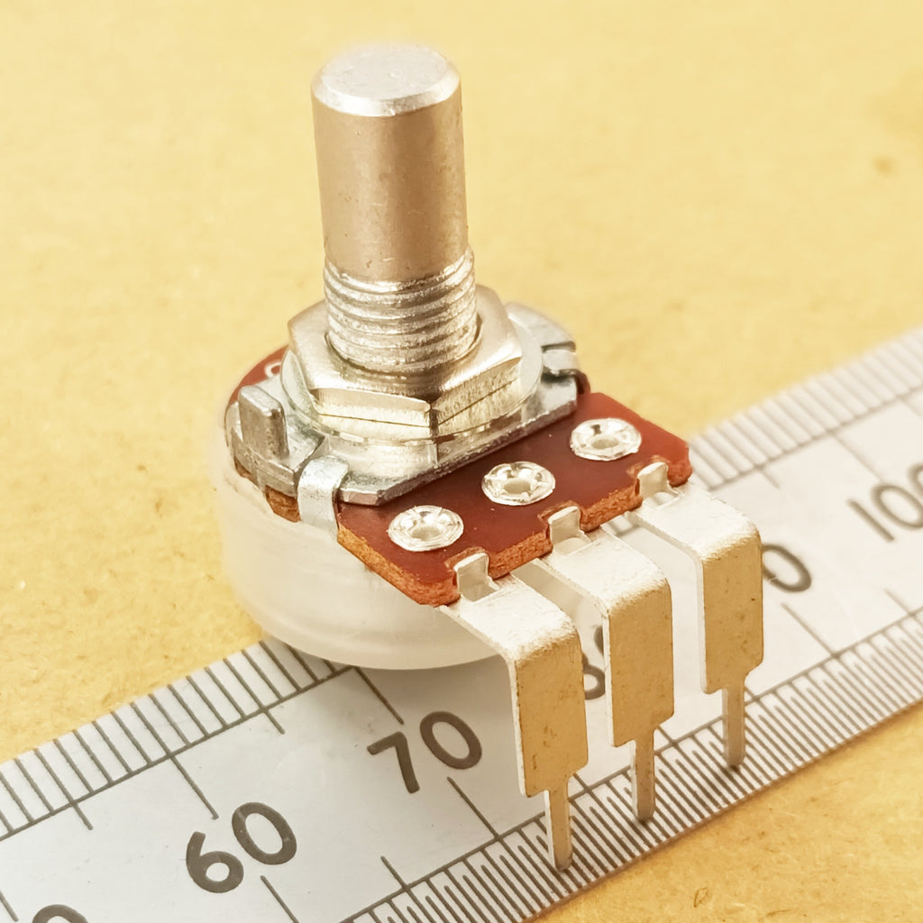 Reverse Logarithmic Potentiometer Vertical PCB Mount 6.3mm 0.25 Inch Round Shaft C VR63