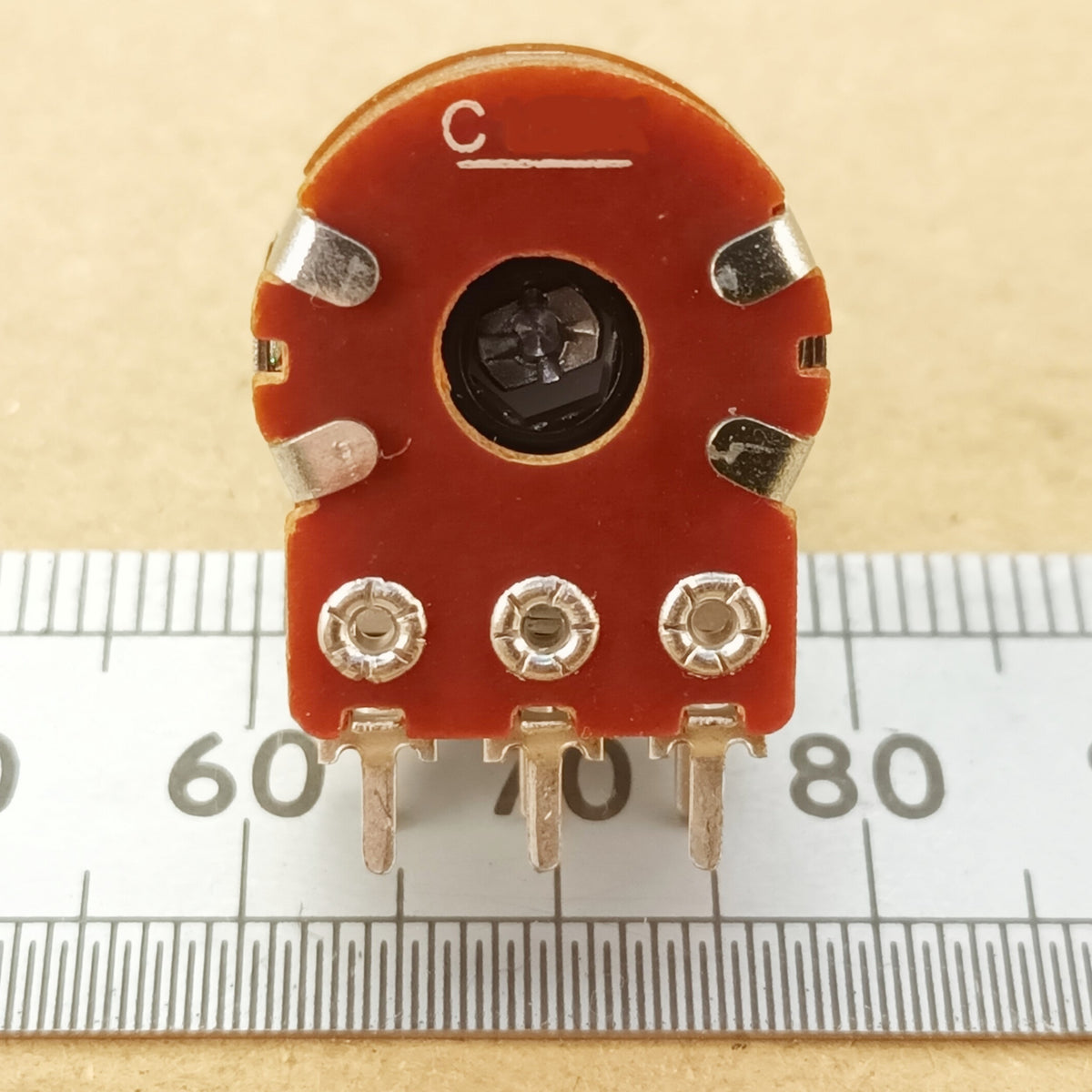 C100K Dual Anti-Log Potentiometer Stereo Long Thread 6.35mm Round Shaft Reverse Logarithmic C LTRS63ST