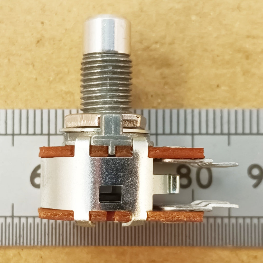 C100K Dual Anti-Log Potentiometer Stereo Long Thread 6.35mm Round Shaft Reverse Logarithmic C LTRS63ST
