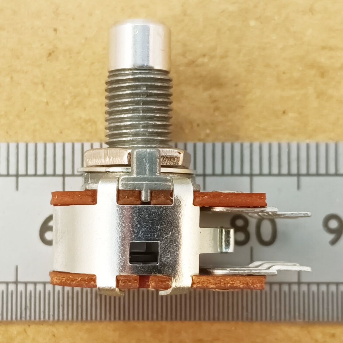 C100K Dual Anti-Log Potentiometer Stereo Long Thread 6.35mm Round Shaft Reverse Logarithmic C LTRS63ST