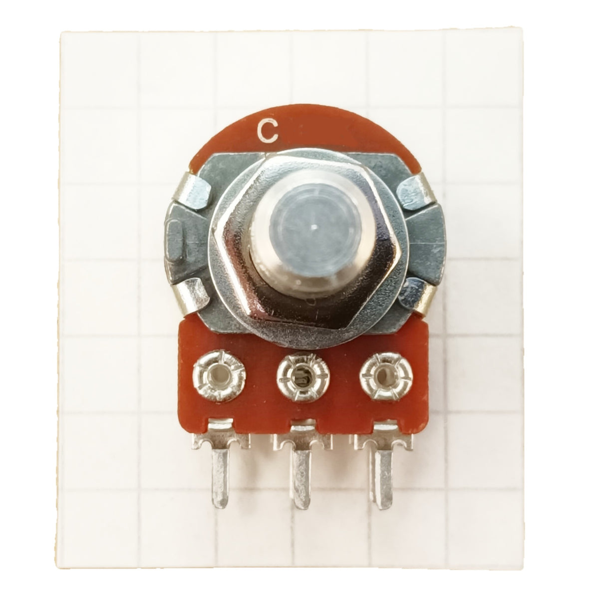 C100K Dual Anti-Log Potentiometer Stereo Long Thread 6.35mm Round Shaft Reverse Logarithmic C LTRS63ST