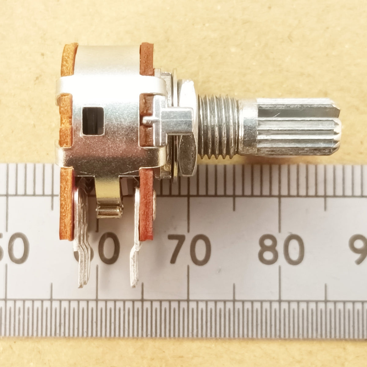 Stereo Potentiometer Reverse Logarithmic Taper Splined Shaft C ST