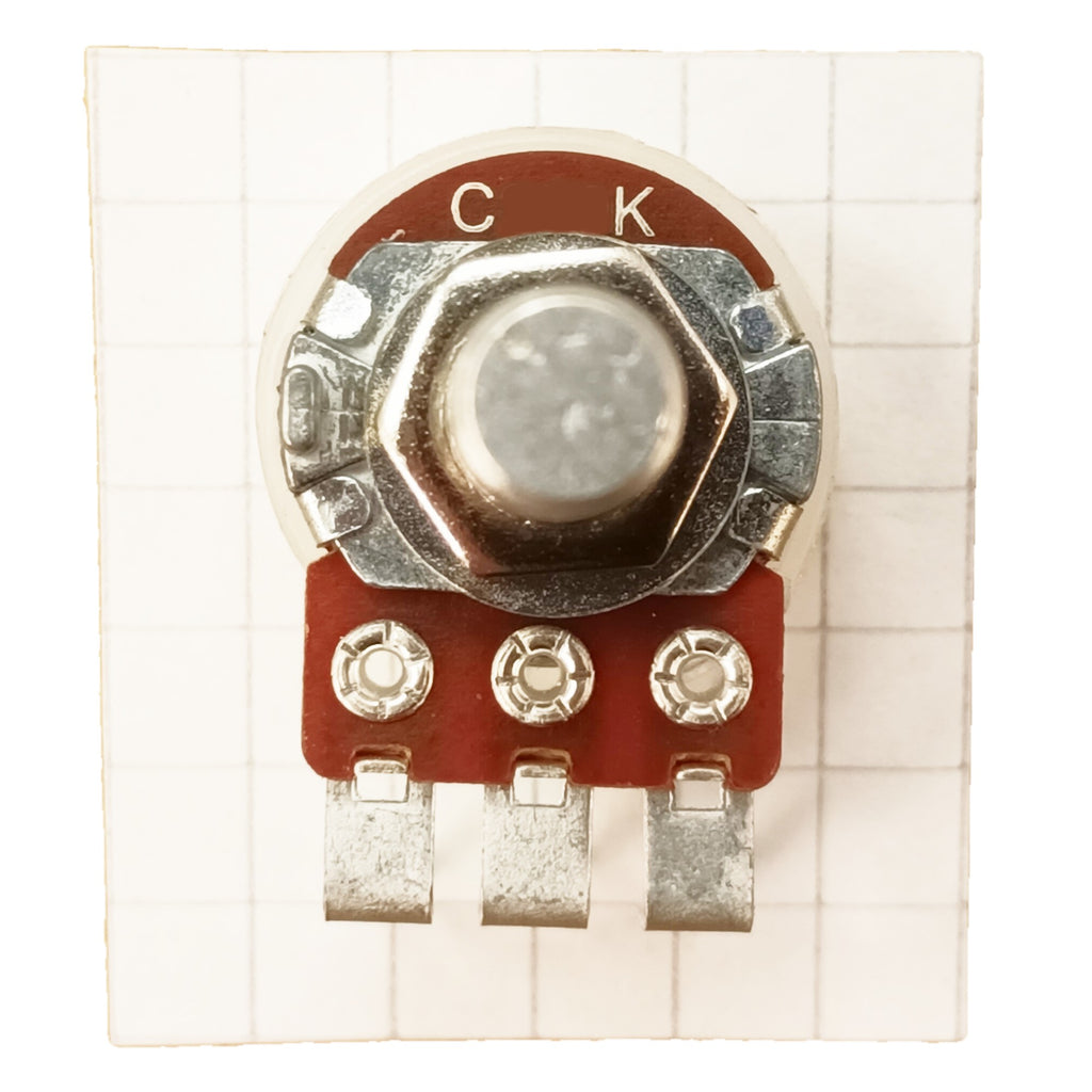 Reverse Logarithmic Potentiometer Vertical PCB Mount 6.3mm 0.25 Inch Round Shaft C VR63