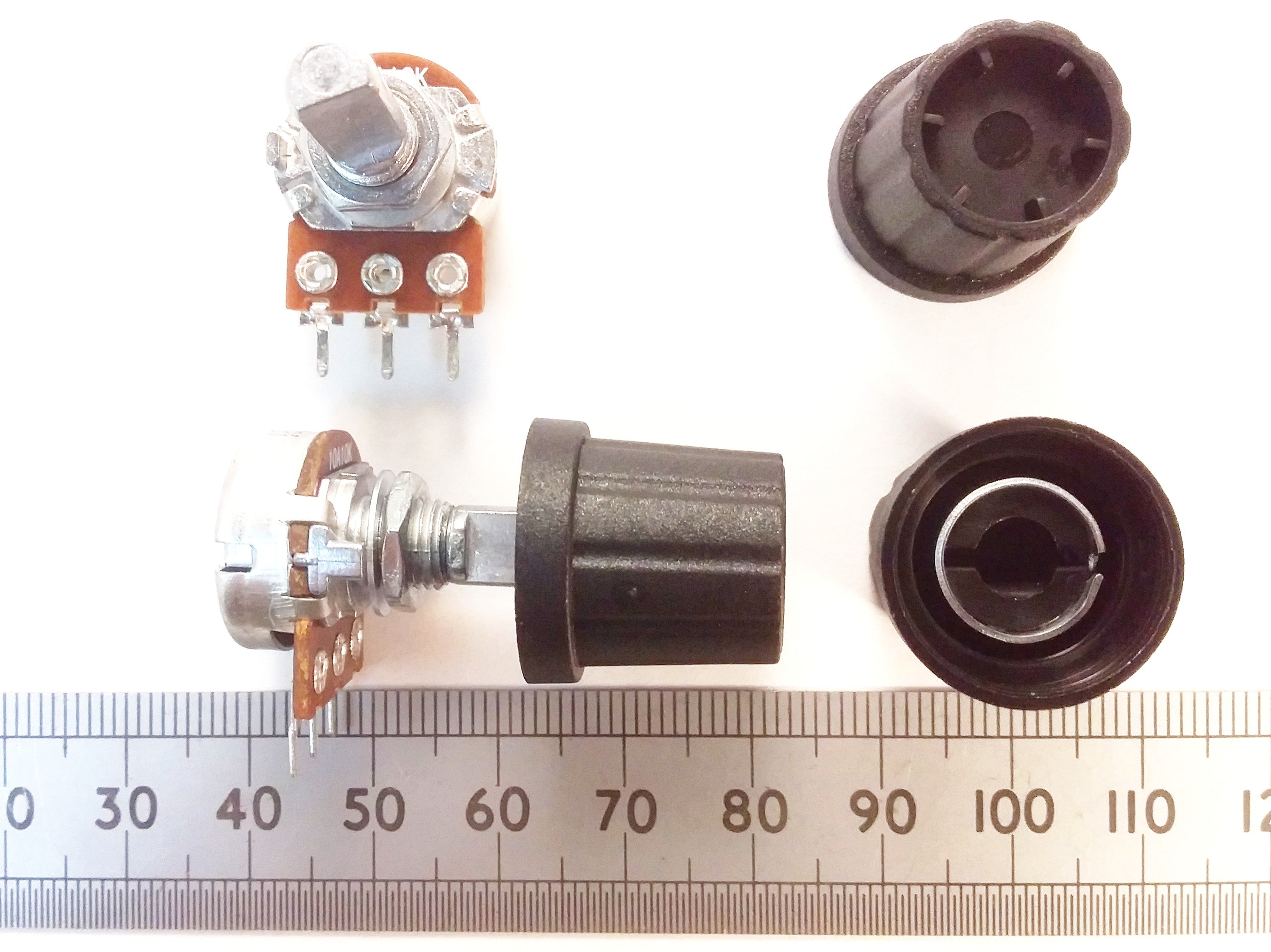 Control Knob 19mm Movable Pointer Cap 6mm Metric D Shaft K21 D60