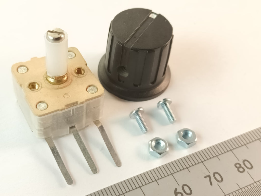 Variable Capacitor Dual Gang For AM Radio Projects Screws Control Knob 65pF 145pF