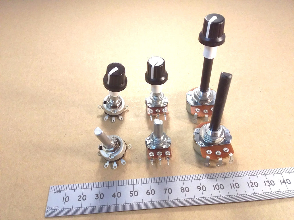 Through Panel Extension Volume Control Knob For Metric 6mm Flatted D Shaft