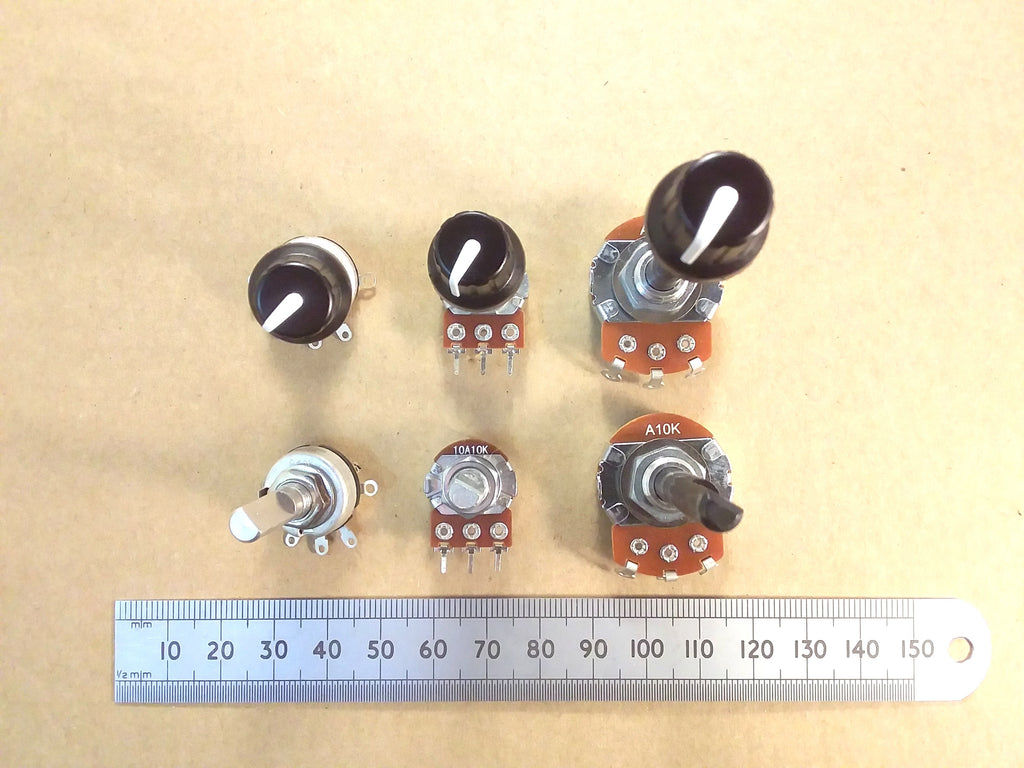 Through Panel Extension Volume Control Knob For Metric 6mm Flatted D Shaft