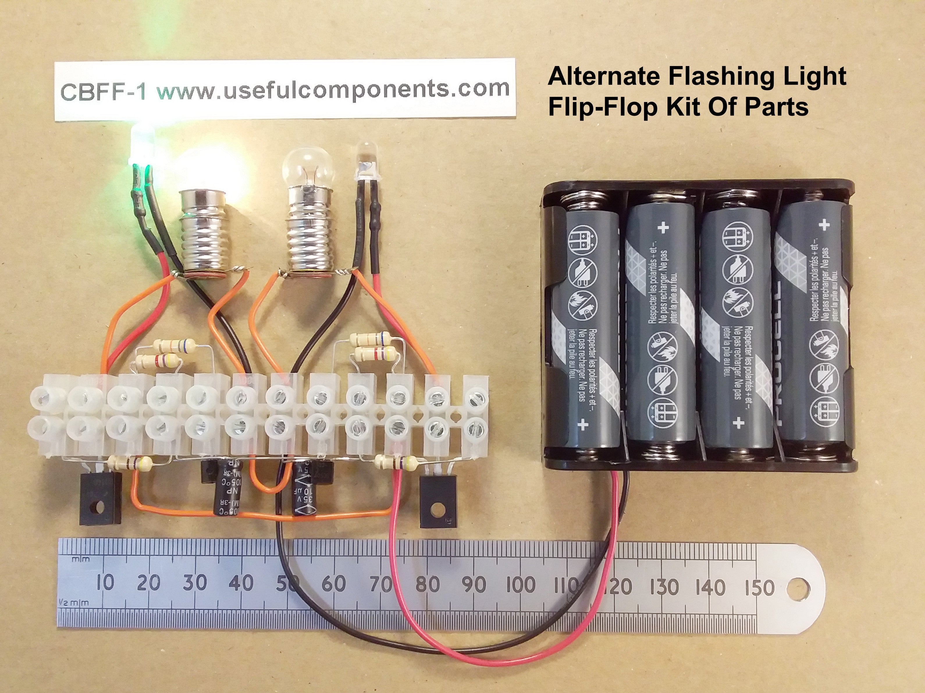 Flashing Light Flip-Flop Kit With Full Online Instructions CBFF-1