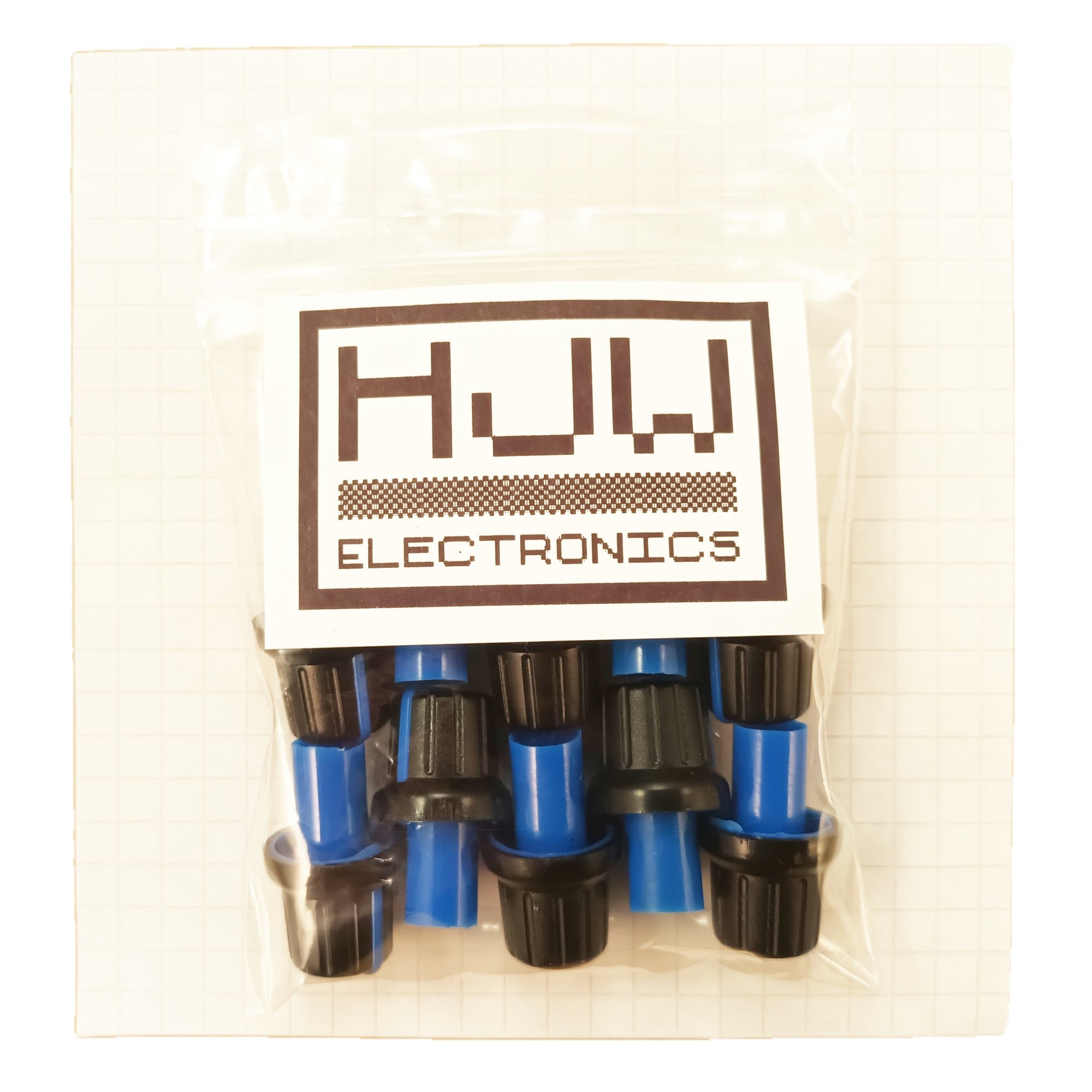 Extension Knob Through Panel for 6mm Split Splined T18 Shaft Pots Blue Pointer