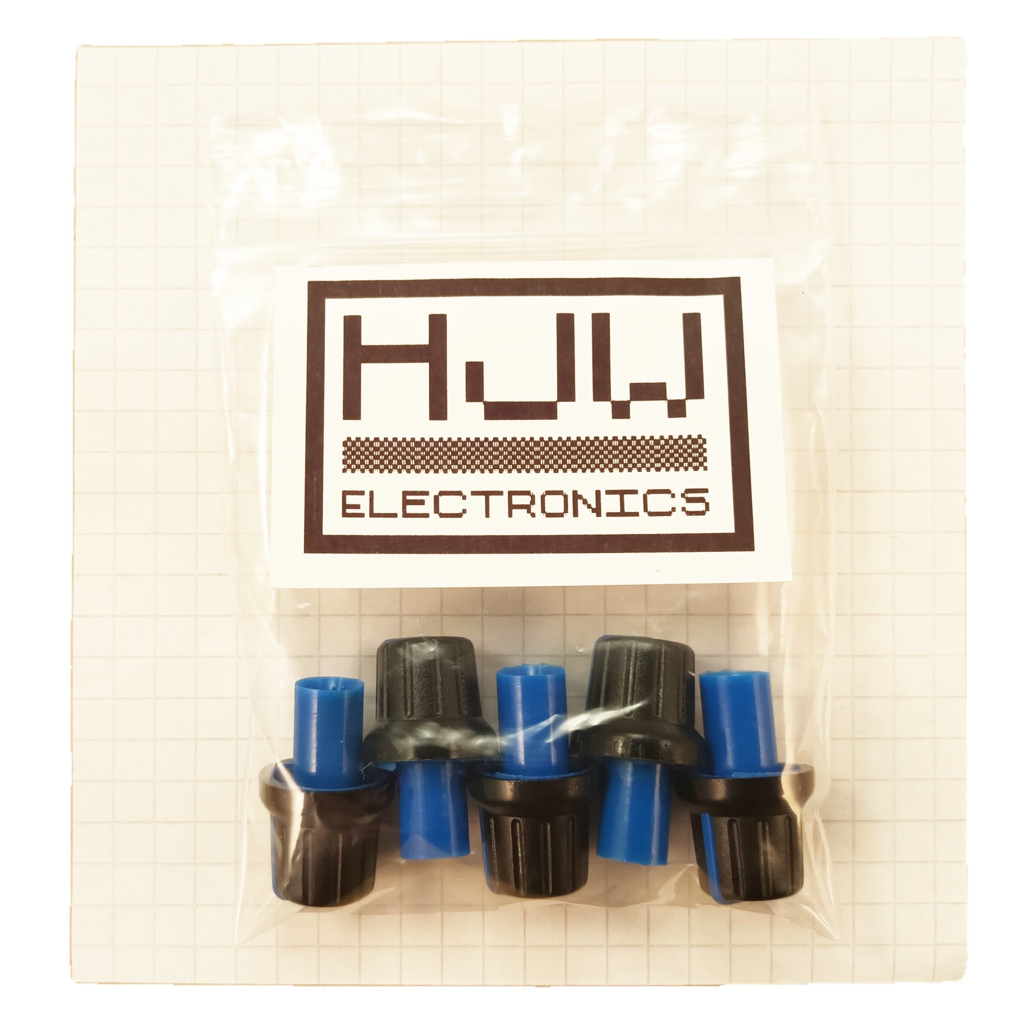 Extension Knob Through Panel for 6mm Split Splined T18 Shaft Pots Blue Pointer