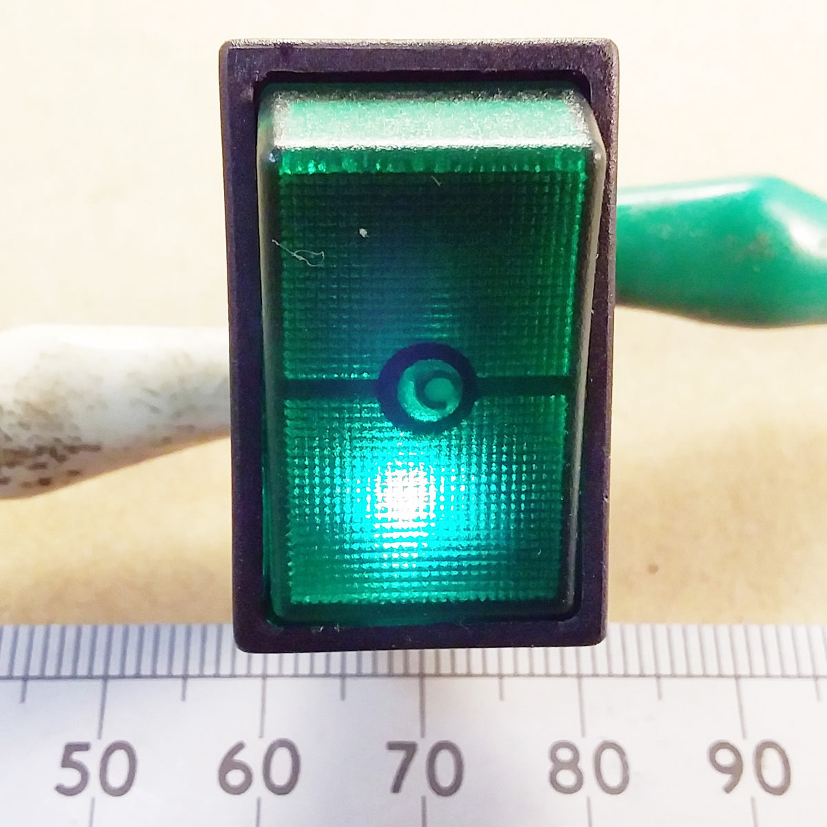 Dashboard Rocker Switch 12V Illuminated SPST 15A D.C. Red Yellow or Green