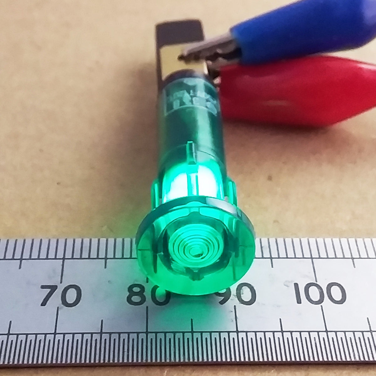 Neon Indicator Panel Lamp Bulb 12mm Round 220 To 250 VAC Mains 33B