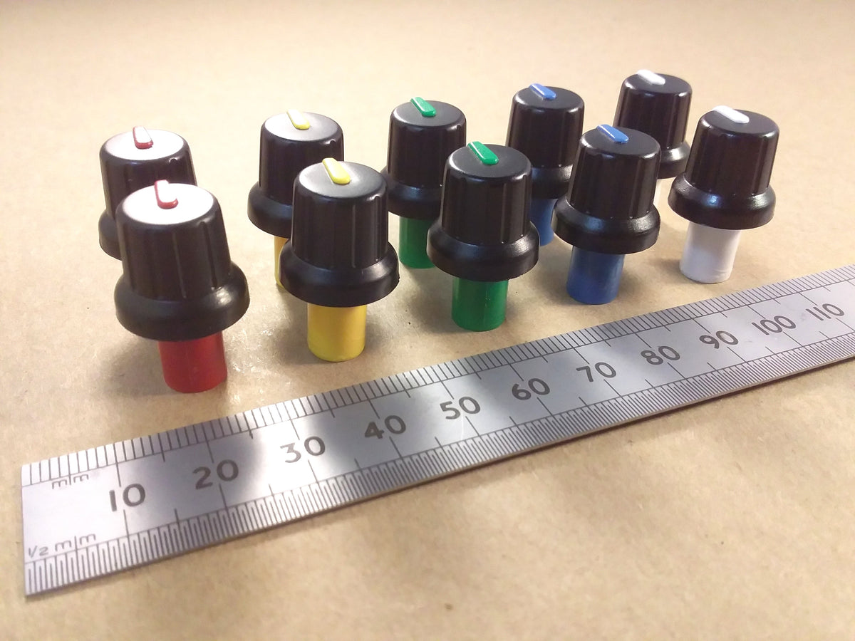 Through Panel Extension Volume Control Knob For Metric 6mm Flatted D Shaft