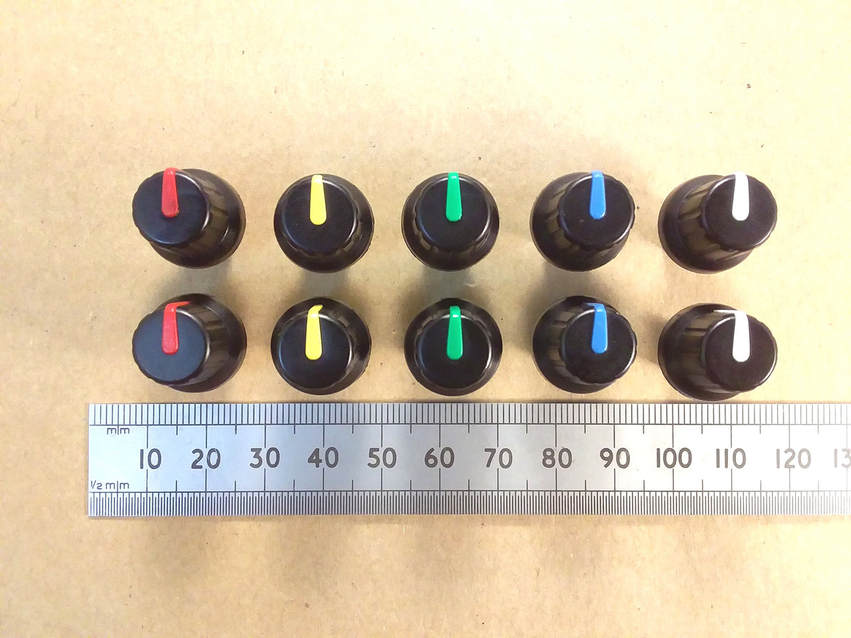 Through Panel Extension Volume Control Knob For Metric 6mm Flatted D Shaft