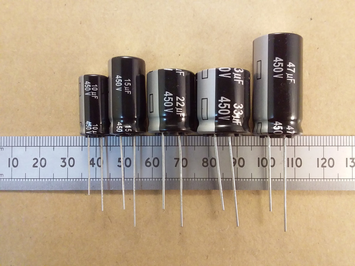 450V High Voltage Capacitor For Valve Tube Radio HT Power Supply Filter 10uF 15uF 22uF 33uF 47uF Panasonic EE