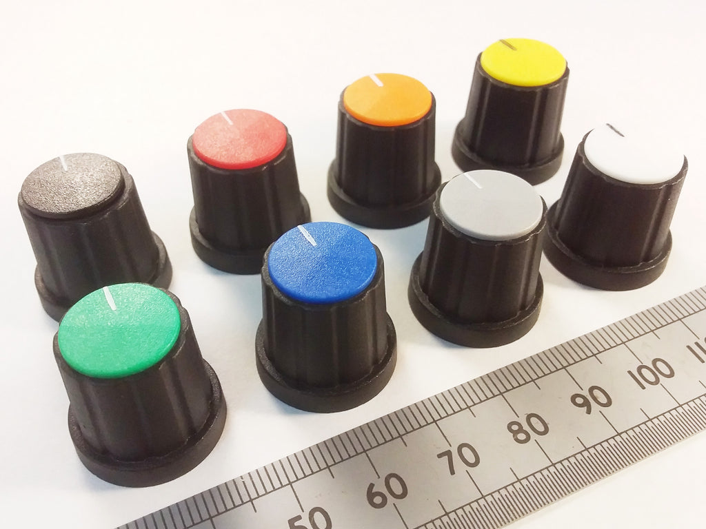 Movable Pointer Cap Control Knob 19mm 6mm Splined T18 Shaft K21 T18
