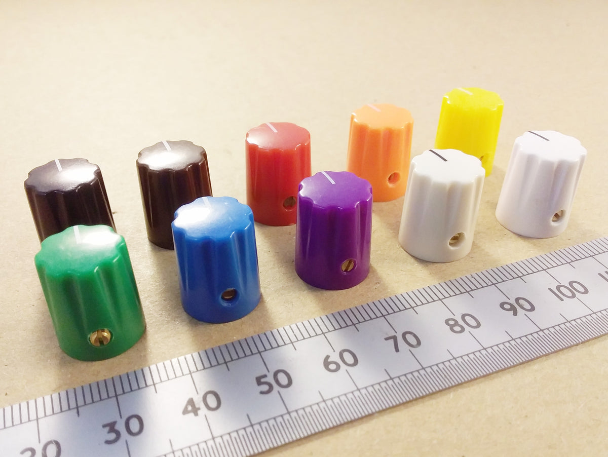 Control Knob For Quarter Inch Round or 6mm Splined Shafts 13mm 1900h