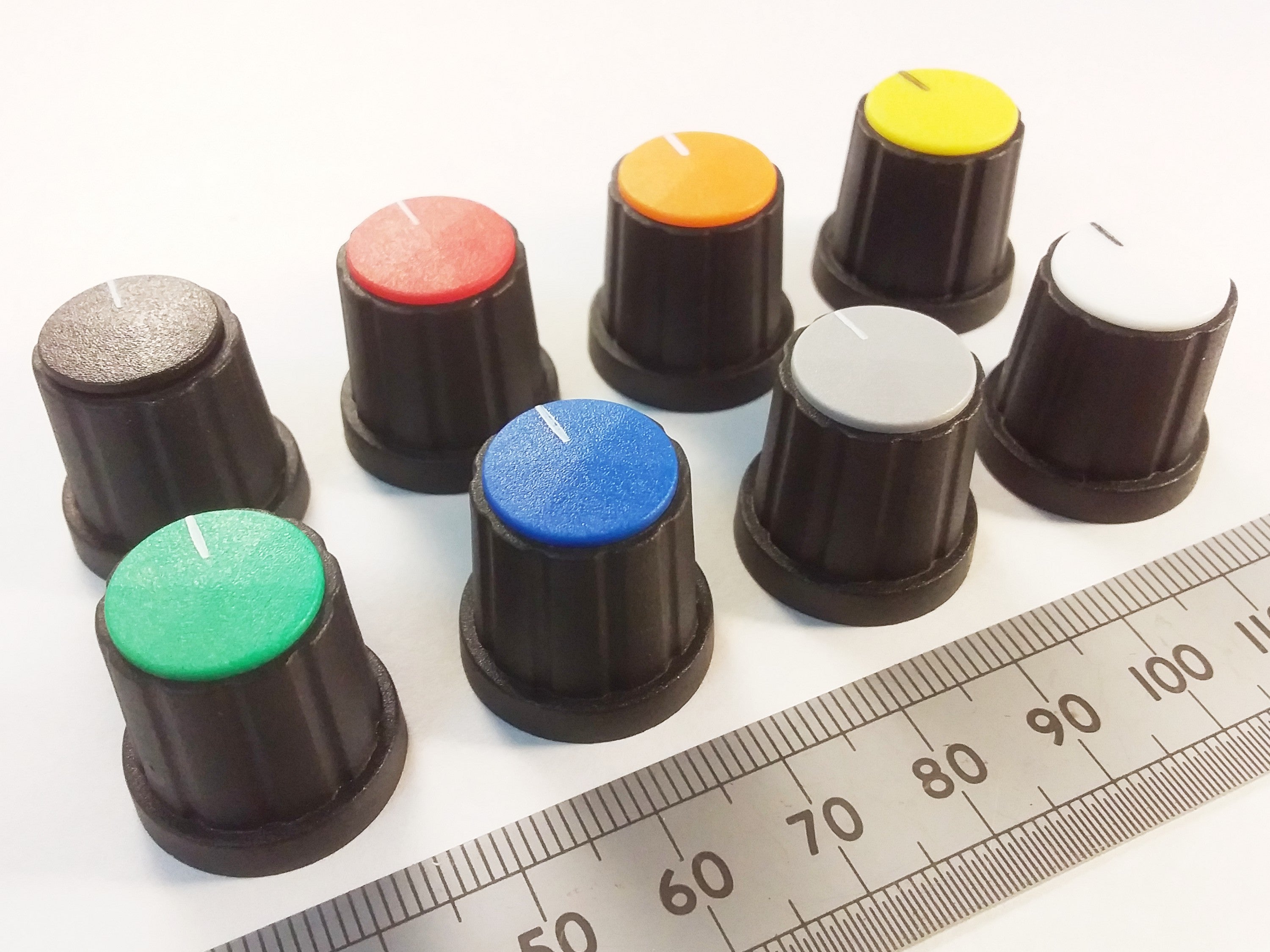 Volume Control Knob 19mm with Movable Pointer Cap For 4mm Round Shaft K21 R40S