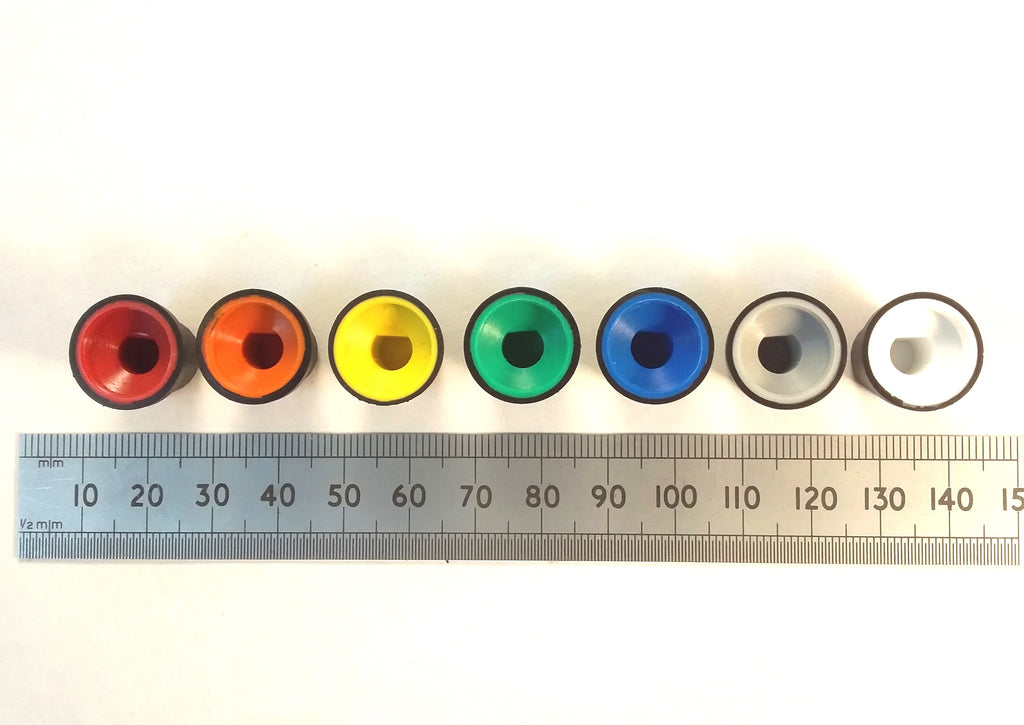 Potentiometer Control Knob For 6mm D Shaft Pots with Colored Line K87MBR D60
