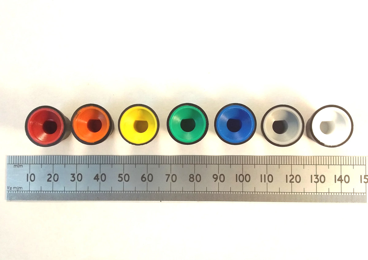 Potentiometer Control Knob For 6mm D Shaft Pots with Colored Line K87MBR D60
