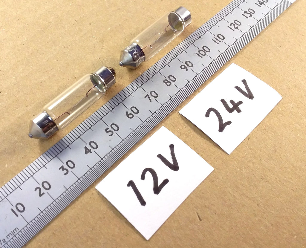 Festoon Lamp 12V or 24 Volt 5W Tubular Car Courtesy Light Number Plate Bulb