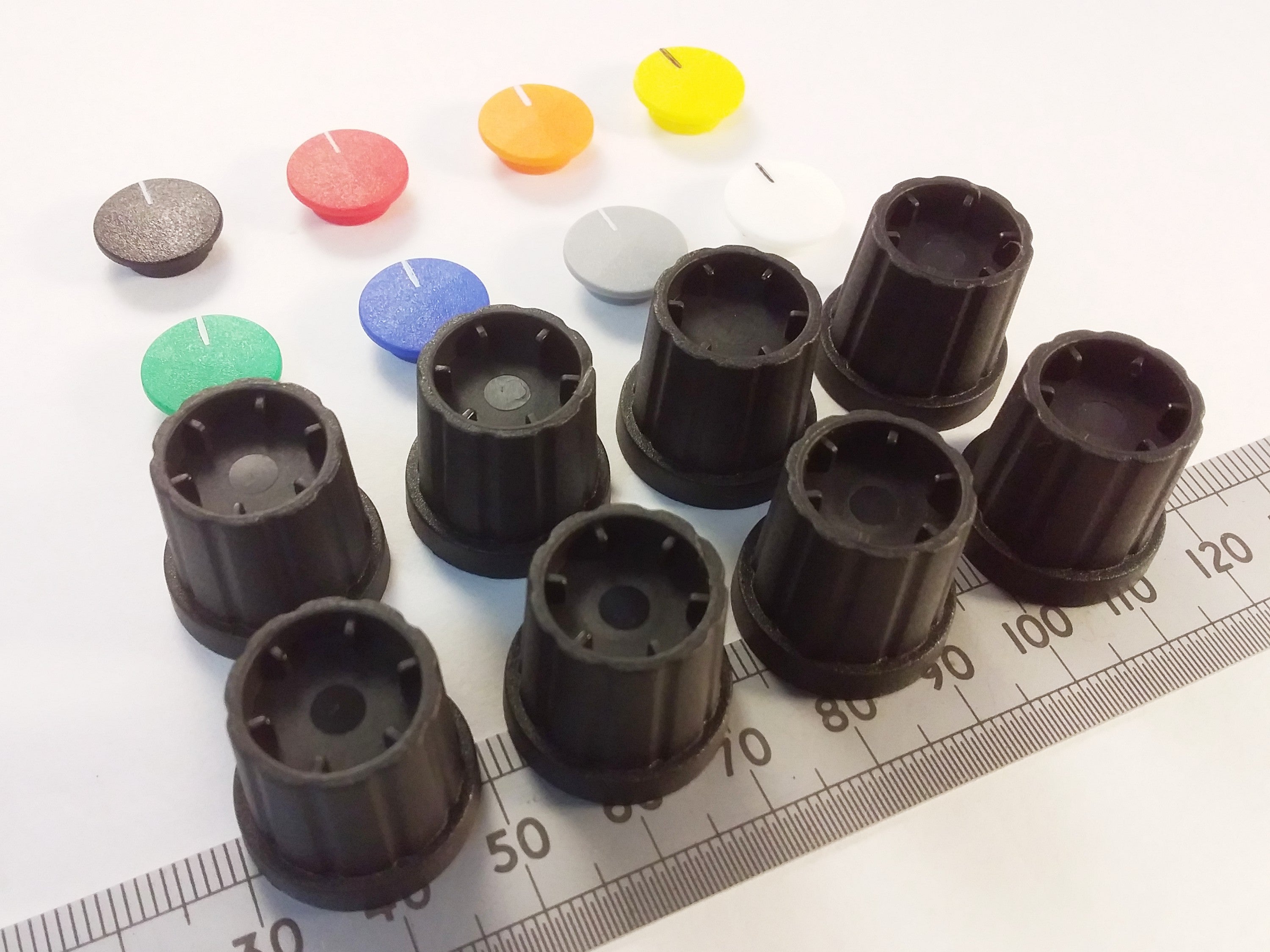 Movable Pointer Cap Control Knob 19mm 6mm Splined T18 Shaft K21 T18