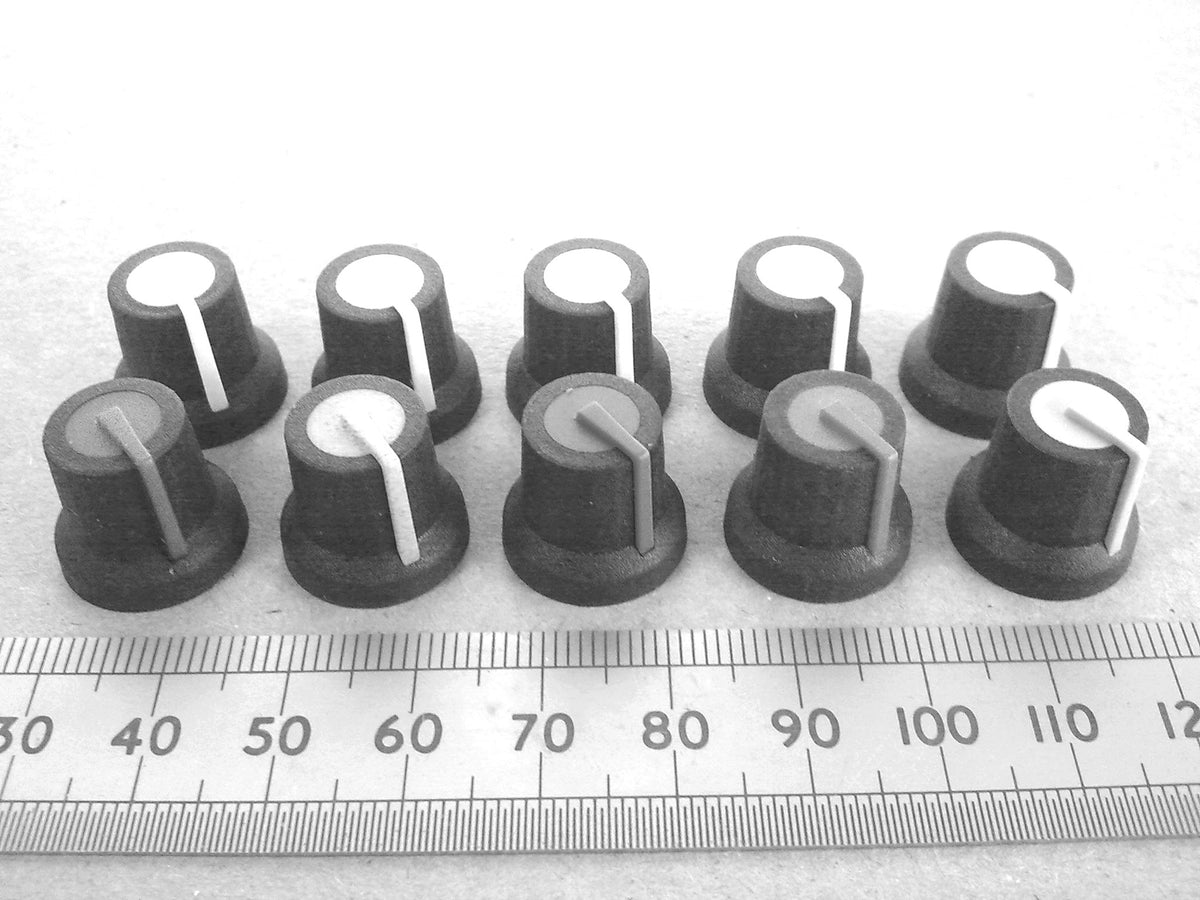 Volume Control Mixer Knobs for 6mm D-Shaft With Colored Pointer And Top