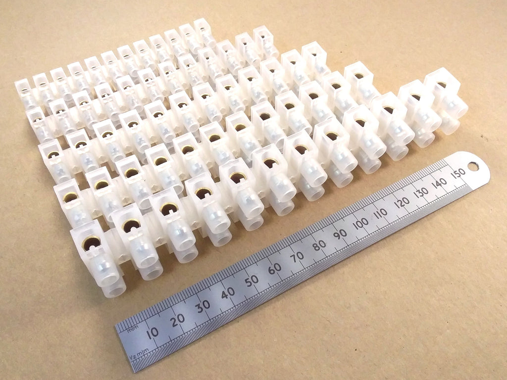 12 Way Electrical Terminal Strip Block 250V 3, 5, 10, 15, & 30 Amp